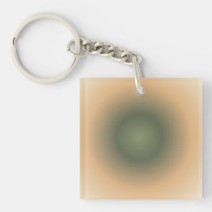 Virgo Zodiac, Groen Bruin Aura Gradient Sleutelhanger