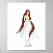 Virgo Zodiac Illustration – Hand Drawn Poster (Voorkant)