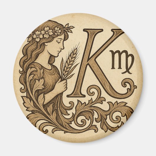 virgo Zodiac  (K) Magneet (Voorkant)