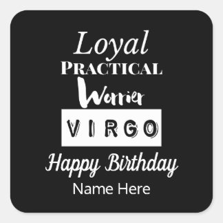 Virgo Zodiac Leuke Kenmerken Verjaardag Vierkante Sticker