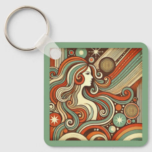 Virgo Zodiac Metal Sleutelhanger Retro Design