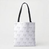 Virgo Zodiac Minimalist Cursive Font Canvas tas (Voorkant)