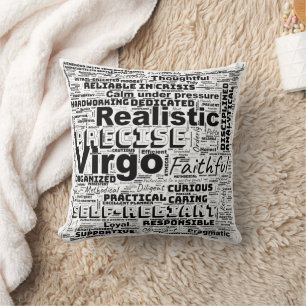Virgo Zodiac Mot Cloud Inspiration Jeter Oreiller