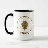 Virgo Zodiac personnalisé 15 oz de café Mug (Gauche)