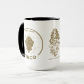 Virgo Zodiac personnalisé 15 oz de café Mug (Devant gauche)