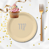 Virgo Zodiac - Perzikkleur Papieren Bordje