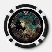 Virgo Zodiac Poker Chips - Astrologie Spel Nacht (Achterkant)