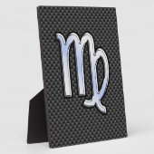 Virgo Zodiac Sign Charcoal Carbon Fiber Print Fotoplaat (Zijkant)