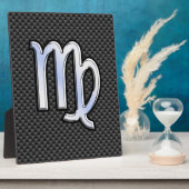 Virgo Zodiac Sign Charcoal Carbon Fiber Print Fotoplaat (Zijkant)