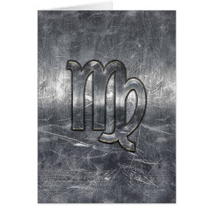 Virgo Zodiac Sign dans Grunge Distressed Style Dec