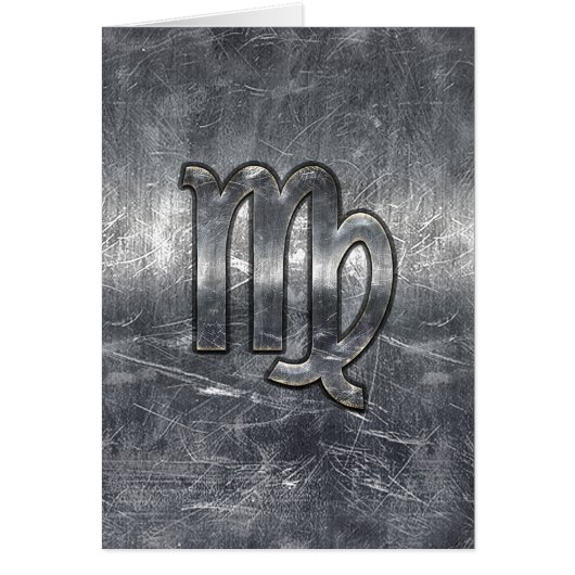 Virgo Zodiac Sign dans Grunge Distressed Style Dec (Devant)