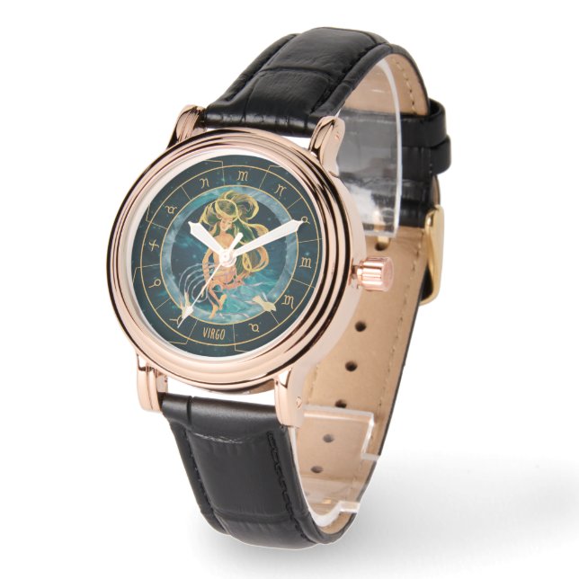 Virgo Zodiac Sign Horloge (Hoek)