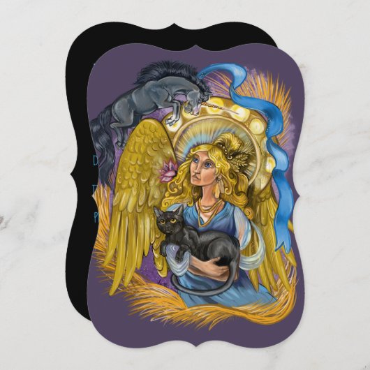 Virgo Zodiac Sign Invitation (Devant / Derrière)