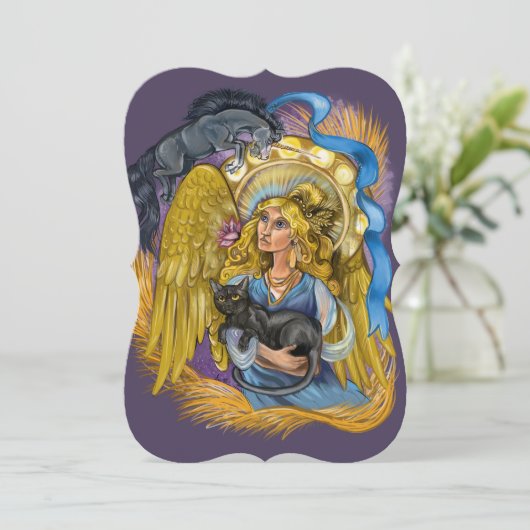 Virgo Zodiac Sign Invitation (Debout devant)