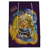 Virgo Zodiac Sign Medium Cadeauzakje (Achterkant)