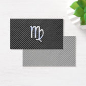 Virgo Zodiac Sign on Charcoal Carbon Fiber Print (Bureau)