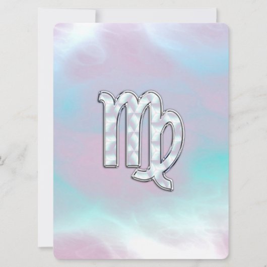 Virgo Zodiac Sign on Pastels Moeder Pearl (Voorkant)