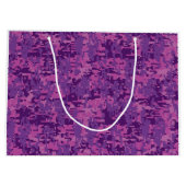 Virgo Zodiac Sign Pink Fuchsia Digital Camouflage Large Cadeauzakje (Achterkant)