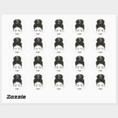 Virgo Zodiac Sign Ronde Sticker (Vel)