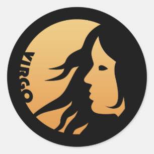 Virgo Zodiac Sign Ronde Sticker