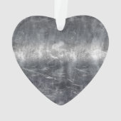 Virgo Zodiac Sign Silver Grunge Distress Style Ornament (achterkant)