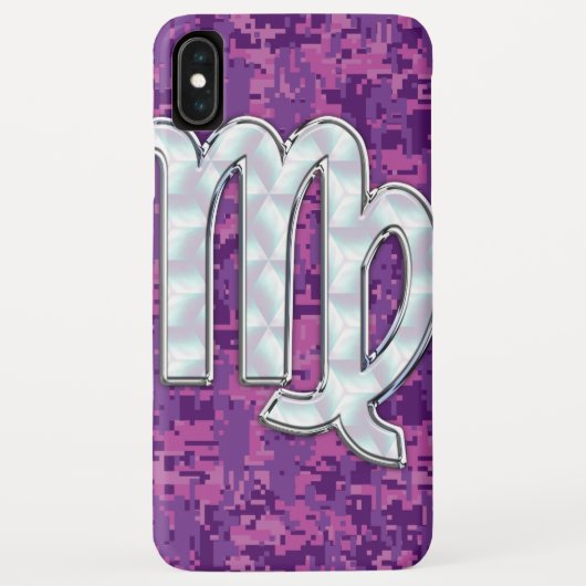 Virgo Zodiac Sign Vibrant Fuchsia Digital Camo Case-Mate iPhone Case (Achterkant)