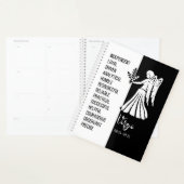 Virgo Zodiac Sign, zwart & wit Planner (Display)