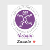 Virgo Zodiac Star Traits Paars Sticker (Vel)