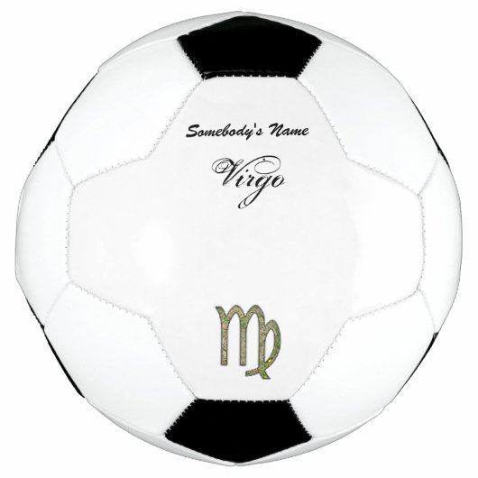 Virgo Zodiac Symbol Element van Kenneth Yoncich Voetbal (Voorkant)