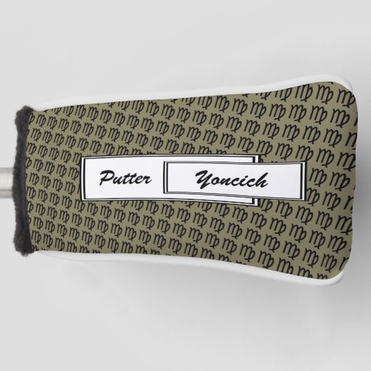 Virgo Zodiac Symbol Standard van Kenneth Yoncich Golfheadcover (Voorkant)