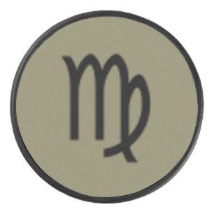 Virgo Zodiac Symbol Standard van Kenneth Yoncich Hockey Puck