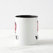 Virgo Zodiac Symbool Designer Mok in rood (Midden)