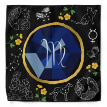 Virgo Zodiac Tarot / Tissu d'autel Bandana