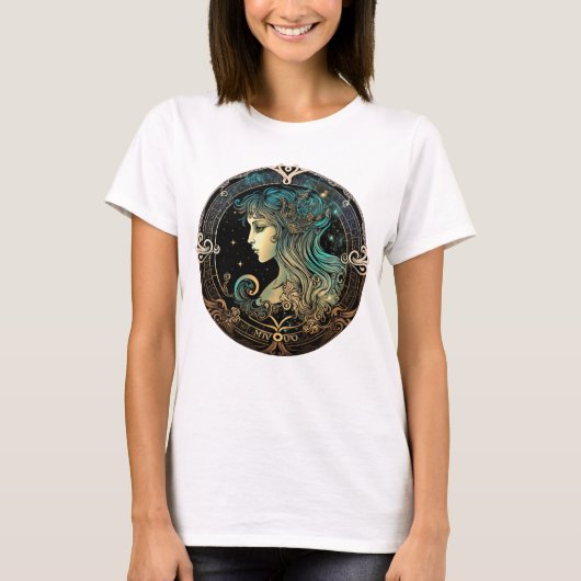 Virgo Zodiac Vrouw T-shirt (Voorkant)