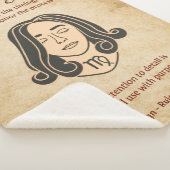 Virgo Zodiac with Mindful Strength Affirmations Sherpa Deken (3/4)