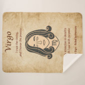 Virgo Zodiac with Mindful Strength Affirmations Sherpa Deken (Voorkant (horizontaal))