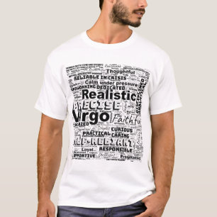 Virgo Zodiac Word Cloud Inspiratie T-shirt