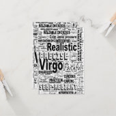 Virgo Zodiac Word Cloud Inspiration Carte de voeux (Devant/Arrière en situation)