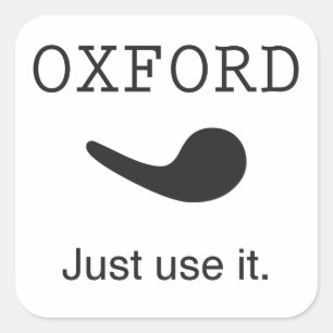 Virgule d'Oxford. Employez-juste la. Autocollant
