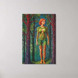 “Viridra’s Portrait” -  Veins of the Canopy    Canvas Afdruk