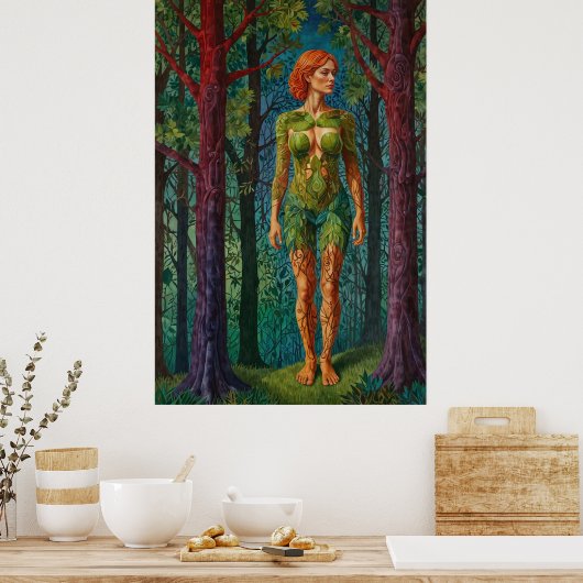 “Viridra’s Portrait” - Veins of the Canopy Poster (Keuken)