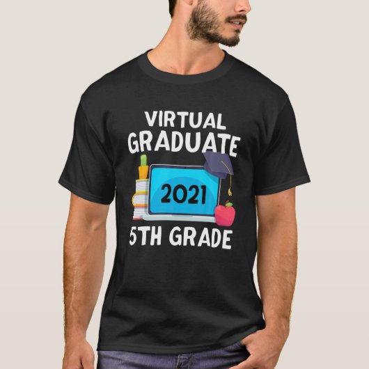 Virtual Afstuderen 2021 5e klasse Afstuderen D T-shirt (Voorkant)