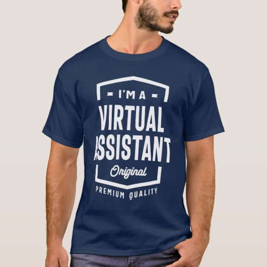 Virtual Assistant Cadeaut Funny Job Title Professi T-shirt (Voorkant)