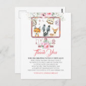 Virtual Baby shower Bedankt Briefkaart (Voorkant / Achterkant)