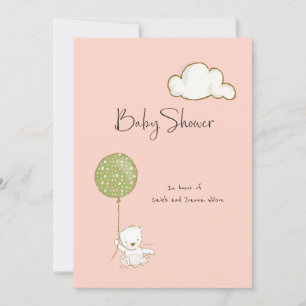 Virtual Baby shower Beer Meisje Peach Roze Save The Date