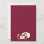 Virtual Baby shower Little Pumpkin-Herfst Kaart (Achterkant)