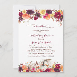Virtual Baby shower Little Pumpkin-Herfst Kaart