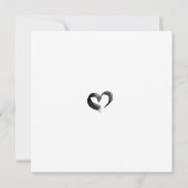 Virtual Black White Floral Wedding Kaart (Achterkant)