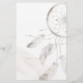 Virtual Boho Dream Catcher Baby shower Uitnodiging Briefpapier (Achterkant)