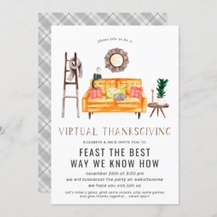 Virtual Friendsgiving Thanksgiving Dinner Party Kaart